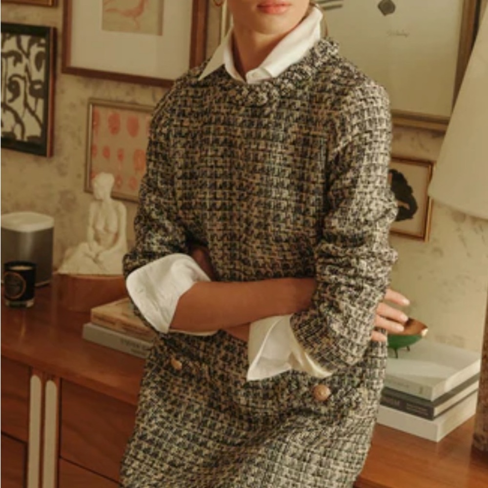 Tuckernuck Smoke and Mirrors Long Sleeve Tweed Jackie Dress - XXL - NWT